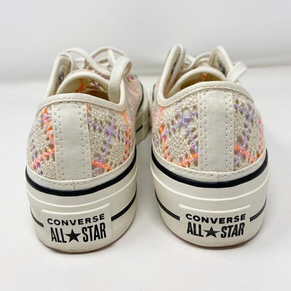 CONVERSE | Chuck Taylor All Star Platform Boho Crochet Wmns 8 Cream - Picture 5 of 11